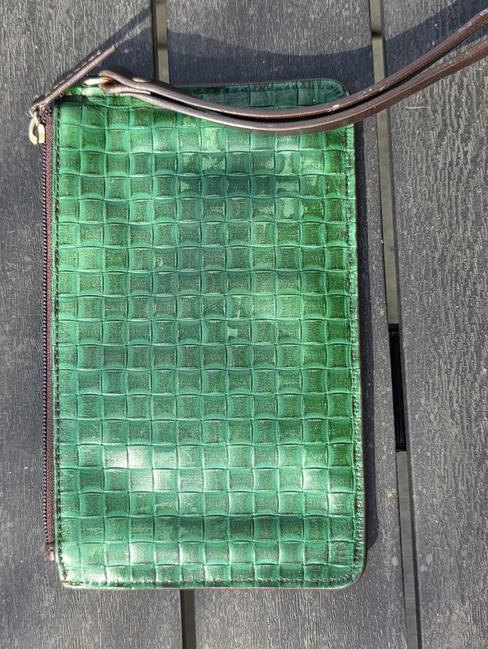 Dooney & Bourke Beguiling Shamrock Green Woven Tote and Matching Large Wristlet - Picture 5 of 16